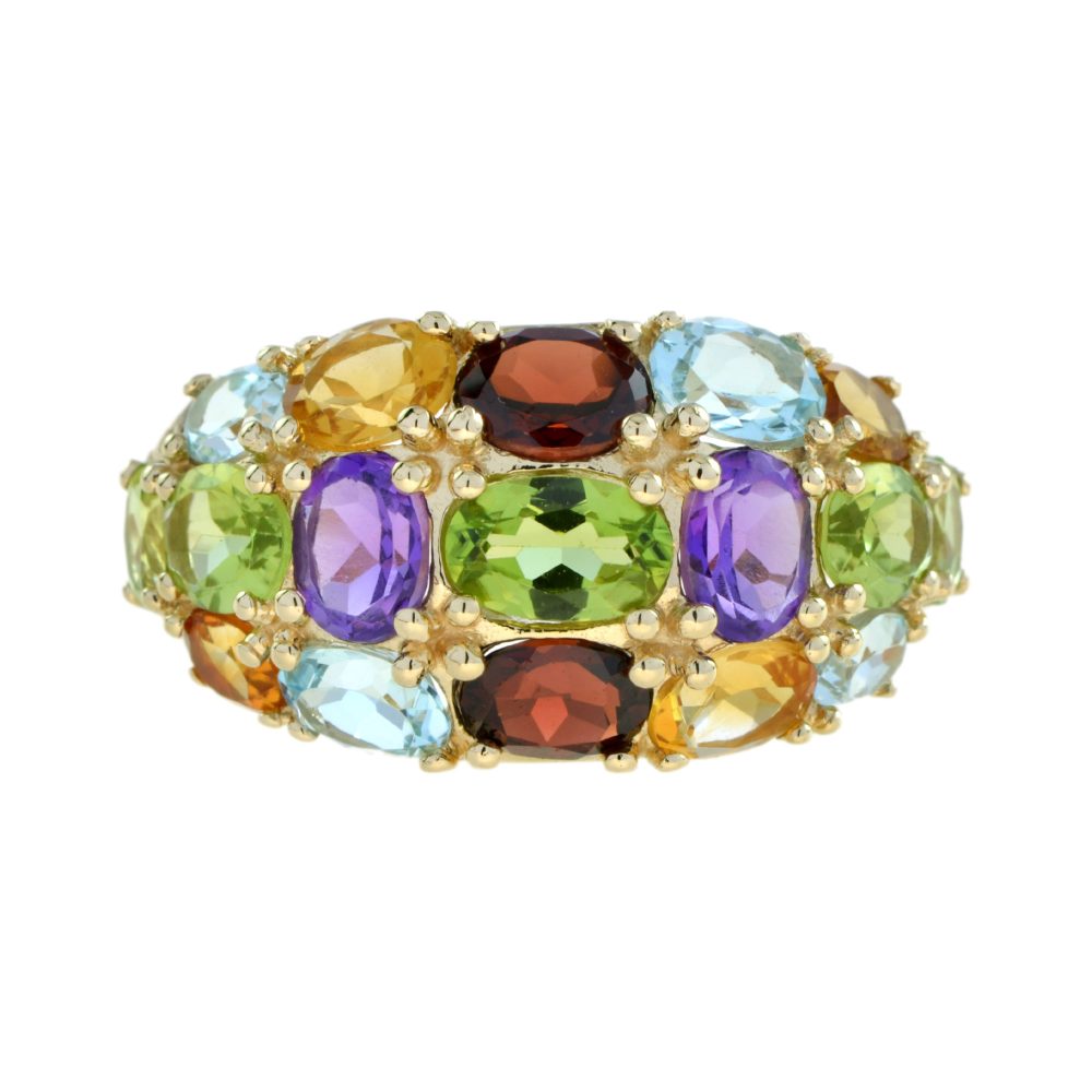 Vintage Style Multi Gemstone Bombay Ring
