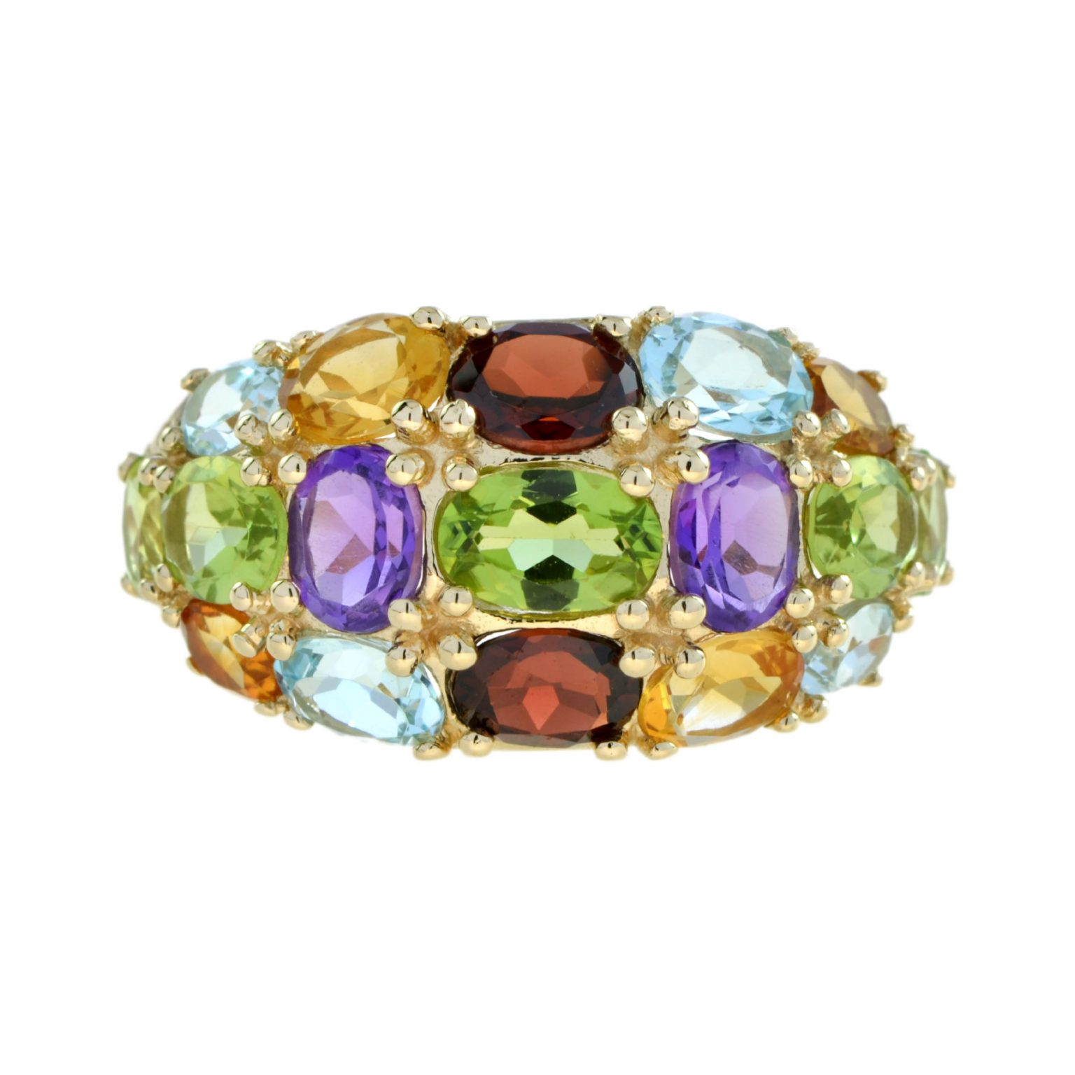 Vintage Style Multi Gemstone Bombay Ring