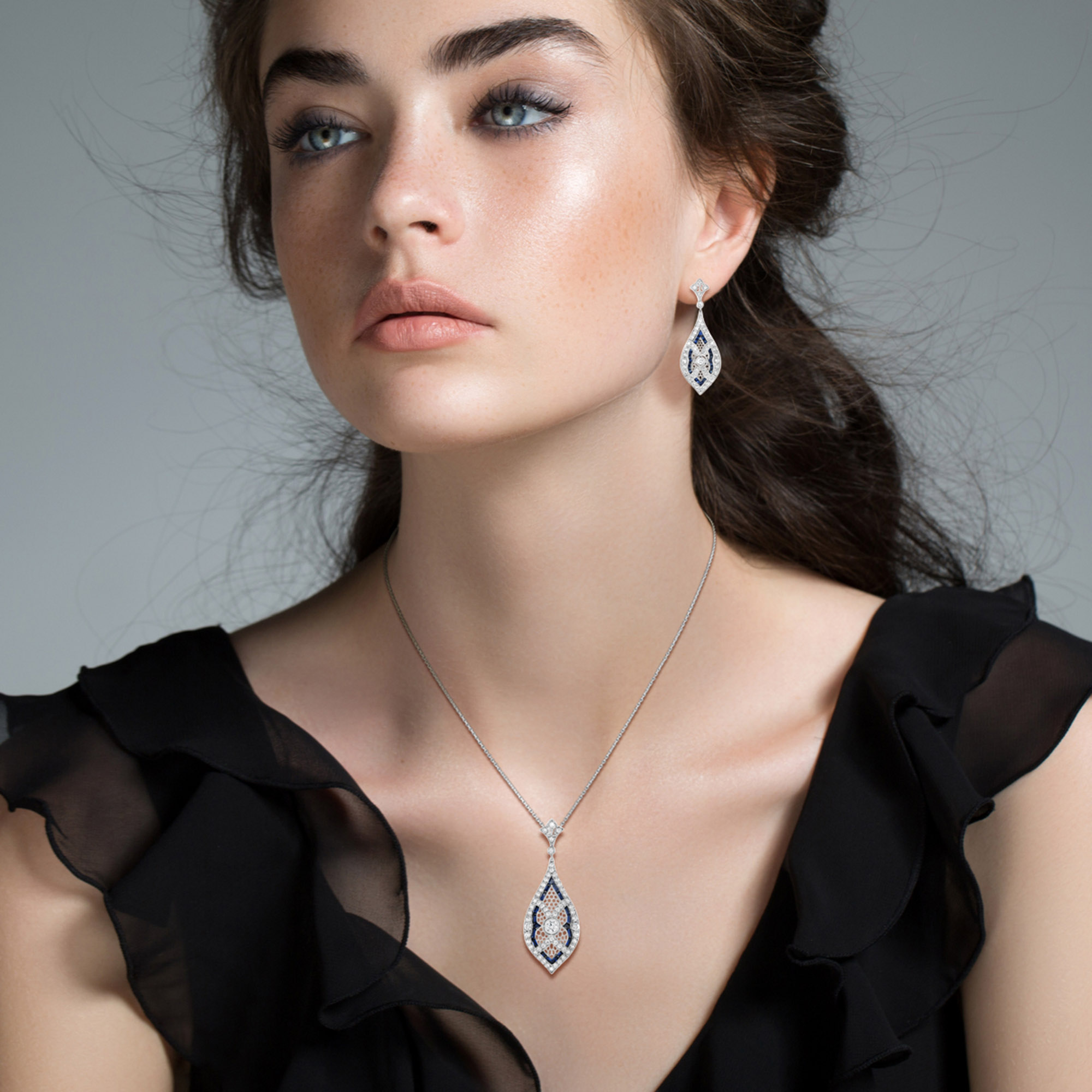 Studio shot of young beautiful woman