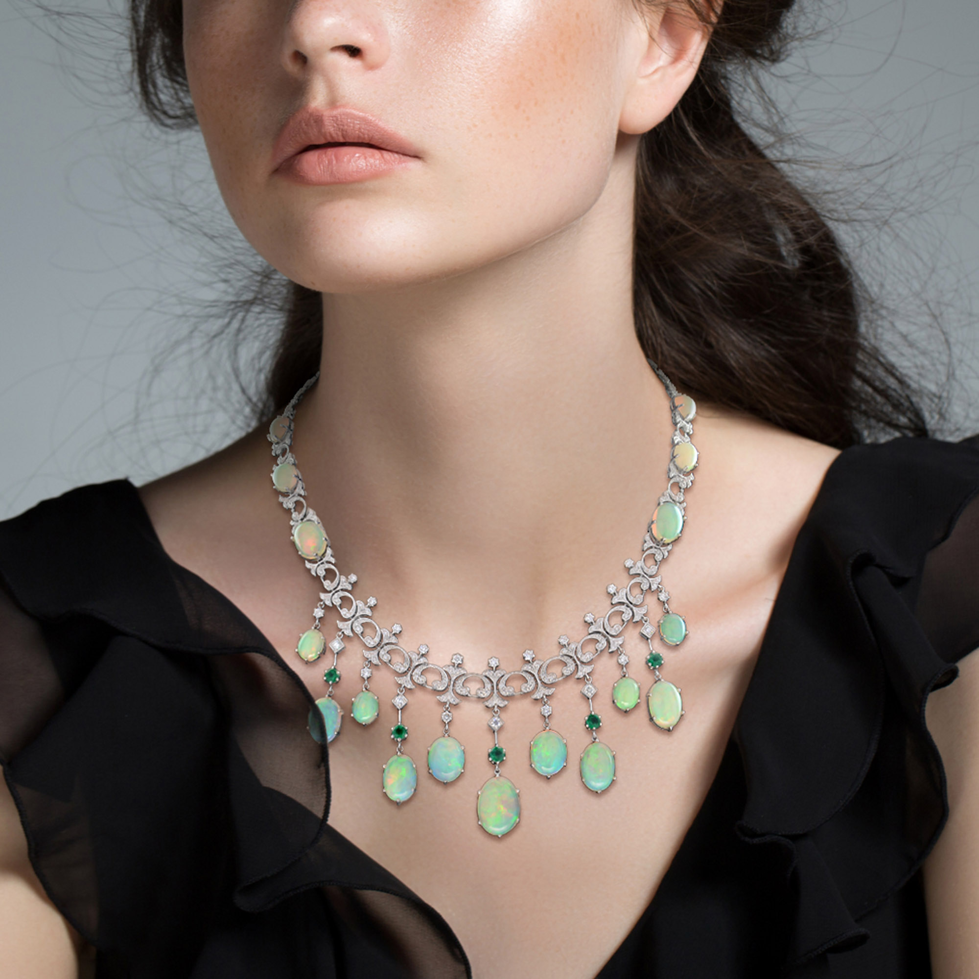 Studio shot of young beautiful woman