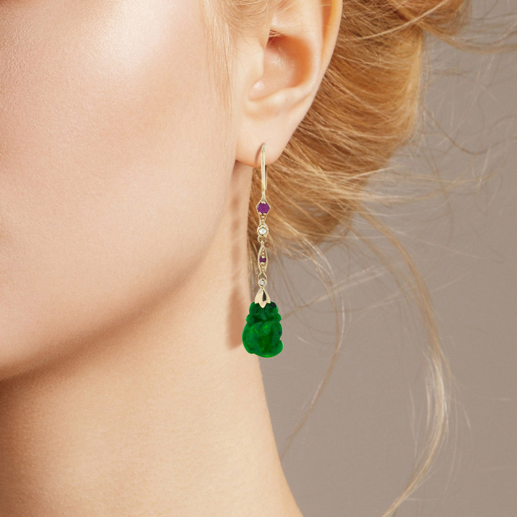 Beautiful natural young woman with braids