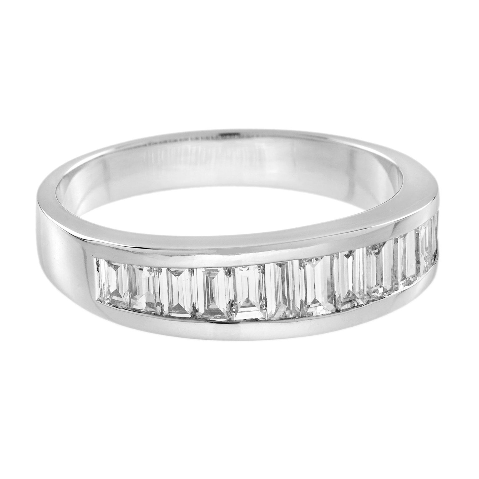 Baguette Diamond Channel Set Classic Style Wedding Band Ring