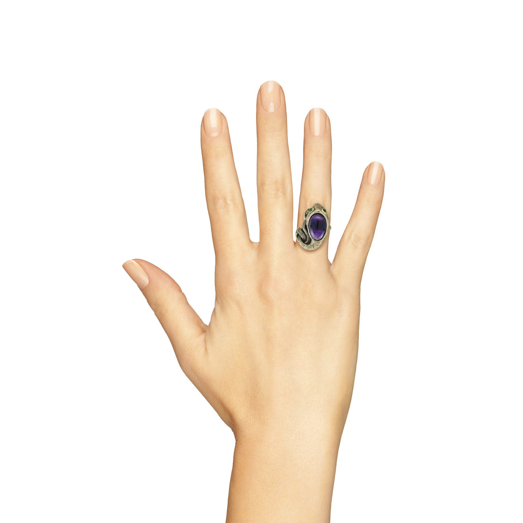 Woman Hand Showing Five Fingers On A White Background
