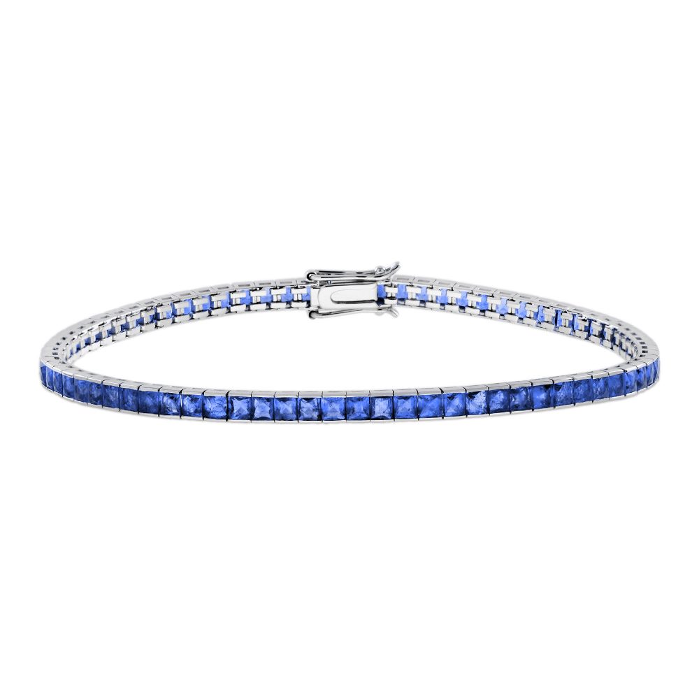 Tanzanite Vintage Style Tennis Bracelet