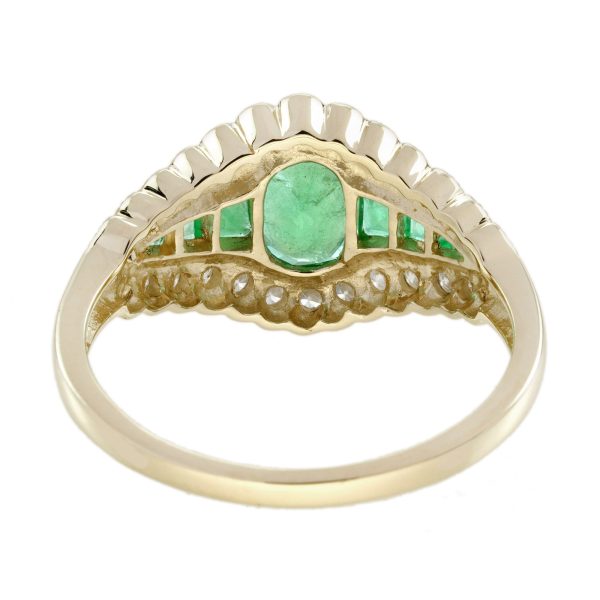 Emerald and Diamond Art Deco Style Ring - Image 10