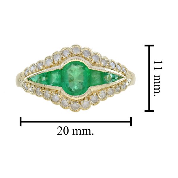 Emerald and Diamond Art Deco Style Ring - Image 12