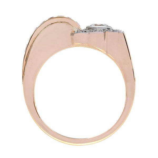 Diamond and Ruby Retro Style Engagement Ring - Image 10