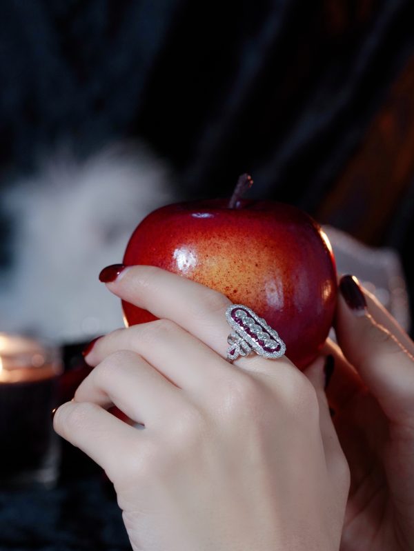 Diamond and Ruby Art Deco Style Cocktail Ring - Image 3