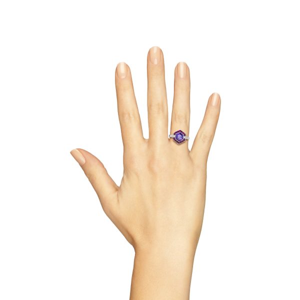 Woman Hand Showing Five Fingers On A White Background