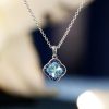 N5269 BT1-SS L2608B 01 The Poise | Lilly Cut Blue Topaz Sapphire Necklace