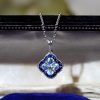 N5269 BT1-SS L2608B 03 The Poise | Lilly Cut Blue Topaz Sapphire Necklace
