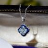 N5269 BT1-SS L2608B 04 The Poise | Lilly Cut Blue Topaz Sapphire Necklace