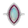 Opal Ruby Art Deco Style Statement Ring 1 Statement Ring