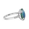 black-opal-emerald-sapphire-and-diamond-engagement-ring-14k-gold-side Black Opal Emerald Sapphire Diamond Art Deco Style Target Engagement Ring