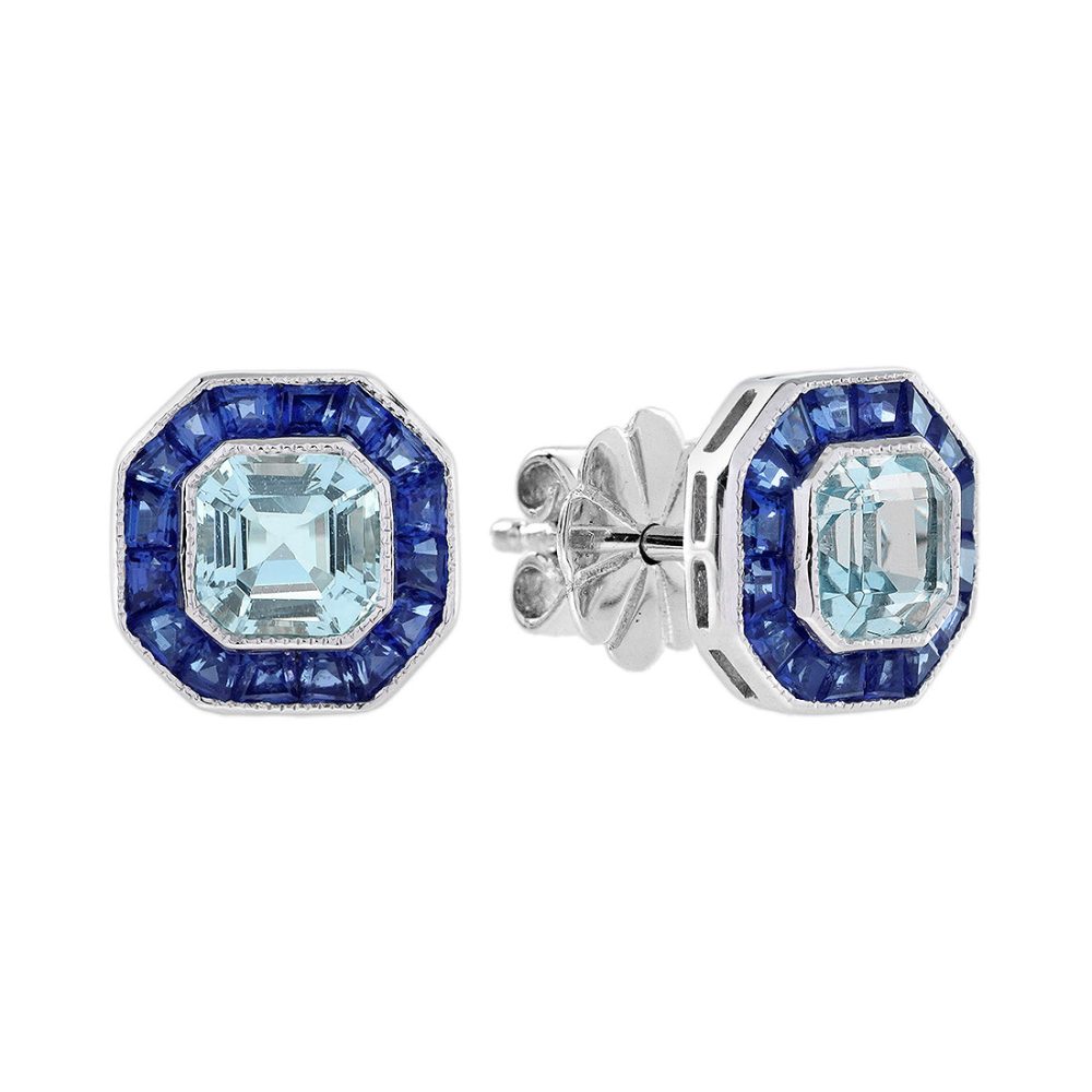 Aquamarine Stud Earrings