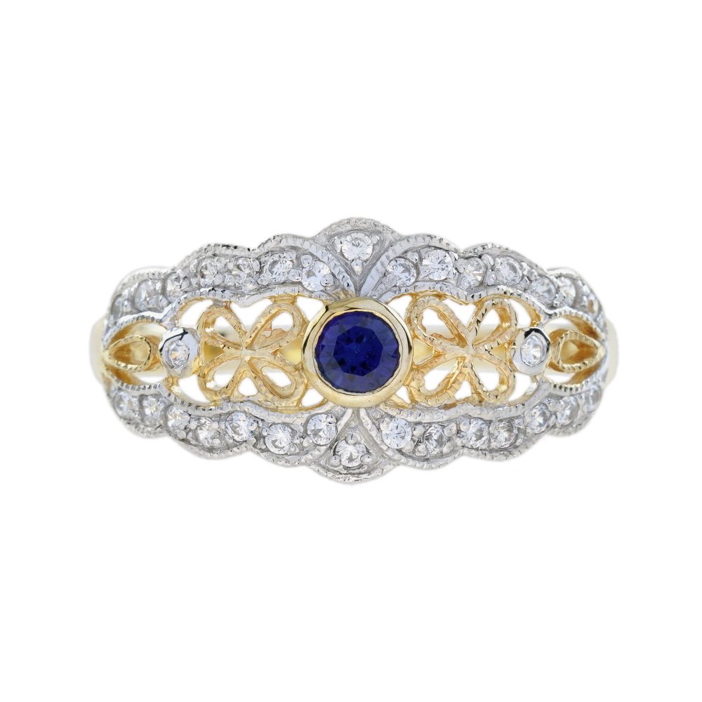 Sapphire Filigree Ring
