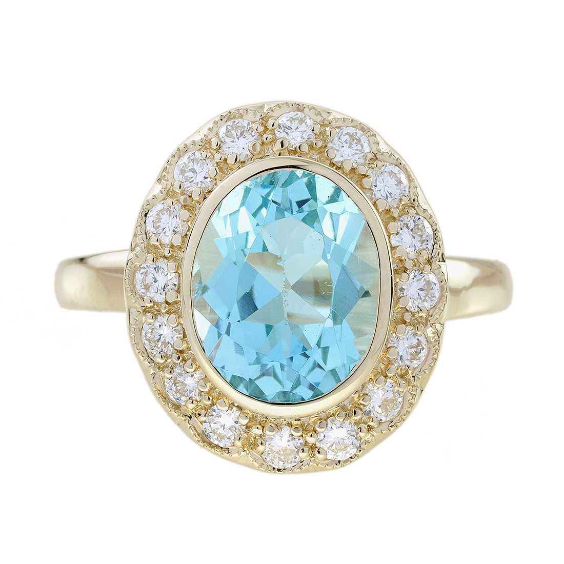 Blue Topaz Engagement Ring