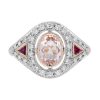 Morganite Art Deco Engagement Ring | Lilly M. JEWELERS Art Deco Engagement Ring