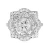 Diamond Art Deco Style Engagement Ring 2 Diamond Engagement Ring