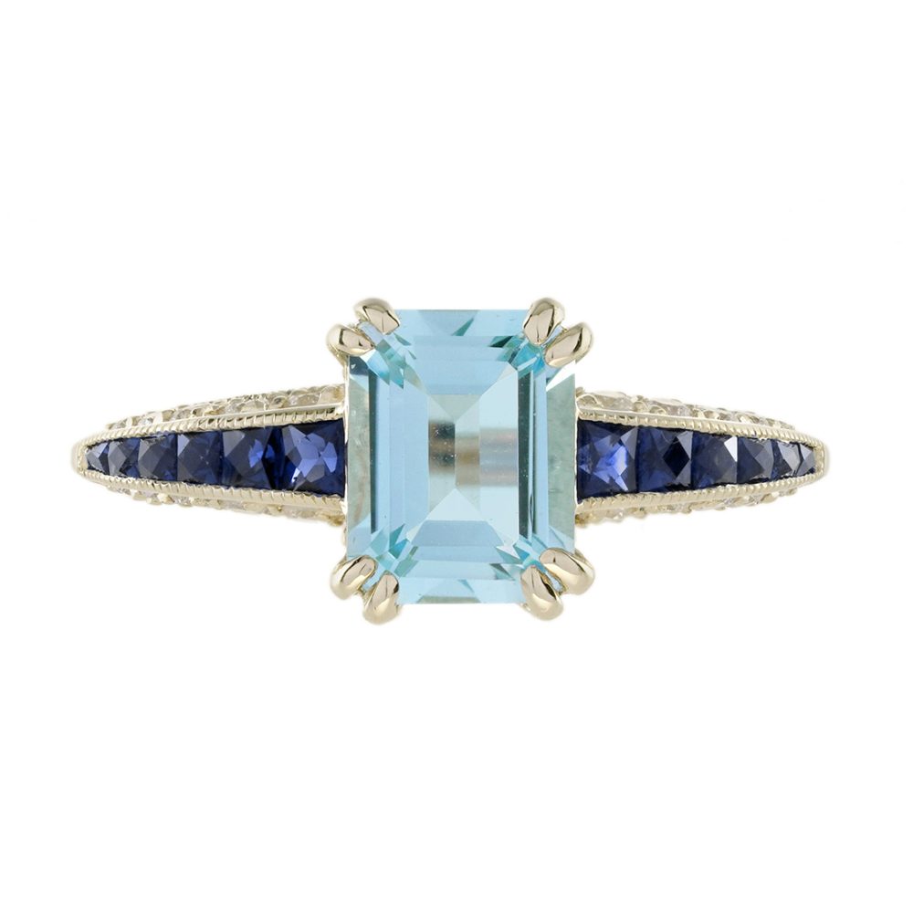 Blue Topaz Engagement Ring