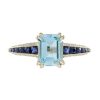 Blue Topaz Engagement Ring Art Deco | Lilly M. JEWELERS Blue Topaz Engagement Ring