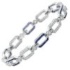 French Cut Sapphire Link Bracelet | Lilly M. JEWELERS Sapphire Link Bracelet