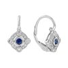 Sapphire Diamond Geometric Drop Earrings 2 Sapphire Diamond Earrings