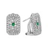 Emerald Omega Back Earrings | Lilly M. JEWELERS Emerald Omega Back Earrings