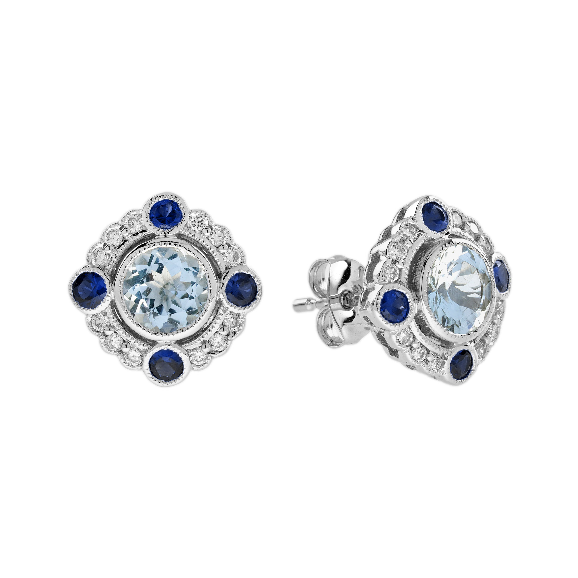 Aquamarine Stud Earrings
