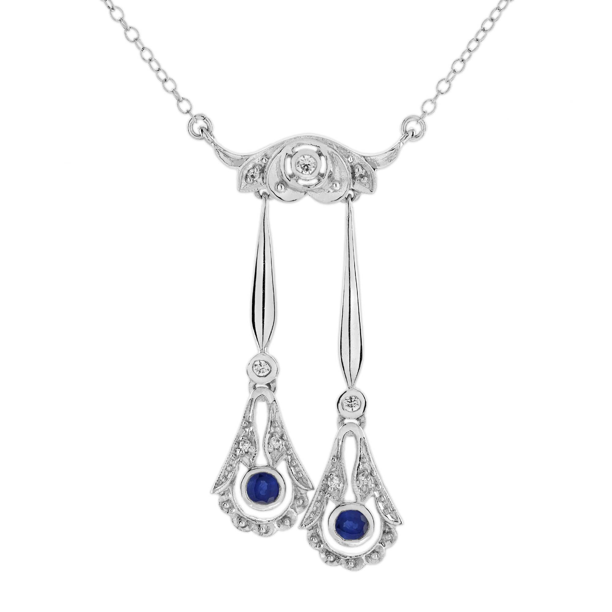 Sapphire Diamond Négligée Necklace | Lilly M. JEWELERS Négligée Necklace