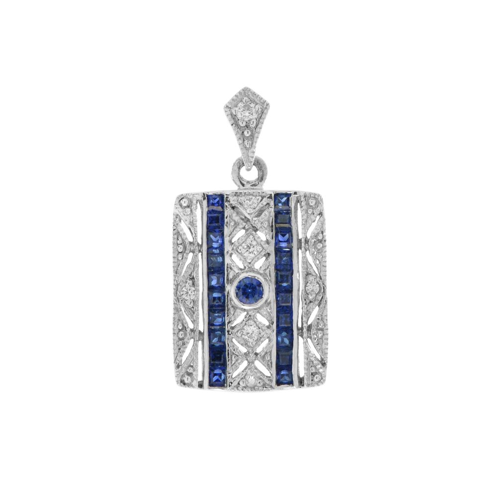Sapphire Diamond Pendant