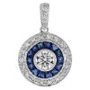Diamond Halo Pendant Art Deco Style | Lilly M. JEWELERS Diamond Halo Pendant