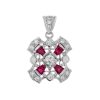 Diamond Ruby Openwork Pendant 1 Diamond Openwork Pendant