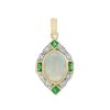 Opal Pendant Art Deco Style With Diamond | Lilly M. JEWELERS Opal Pendant