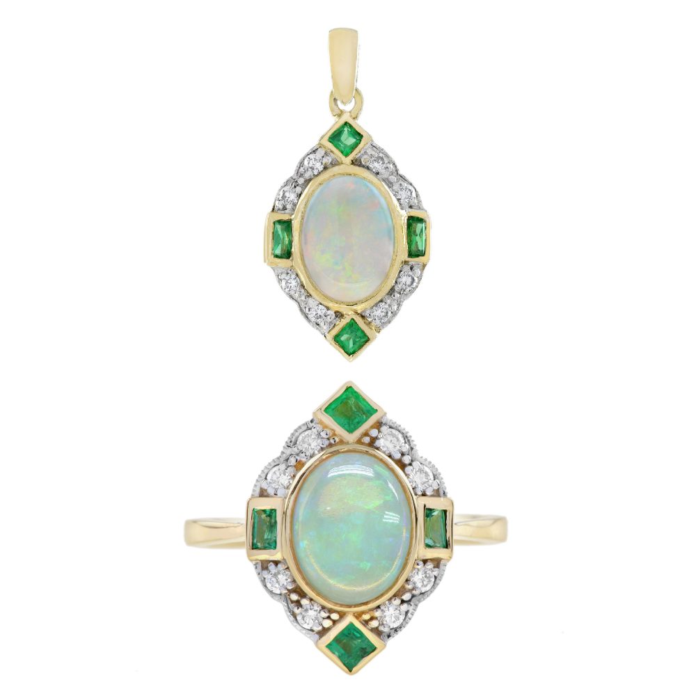 Opal Jewelry Set