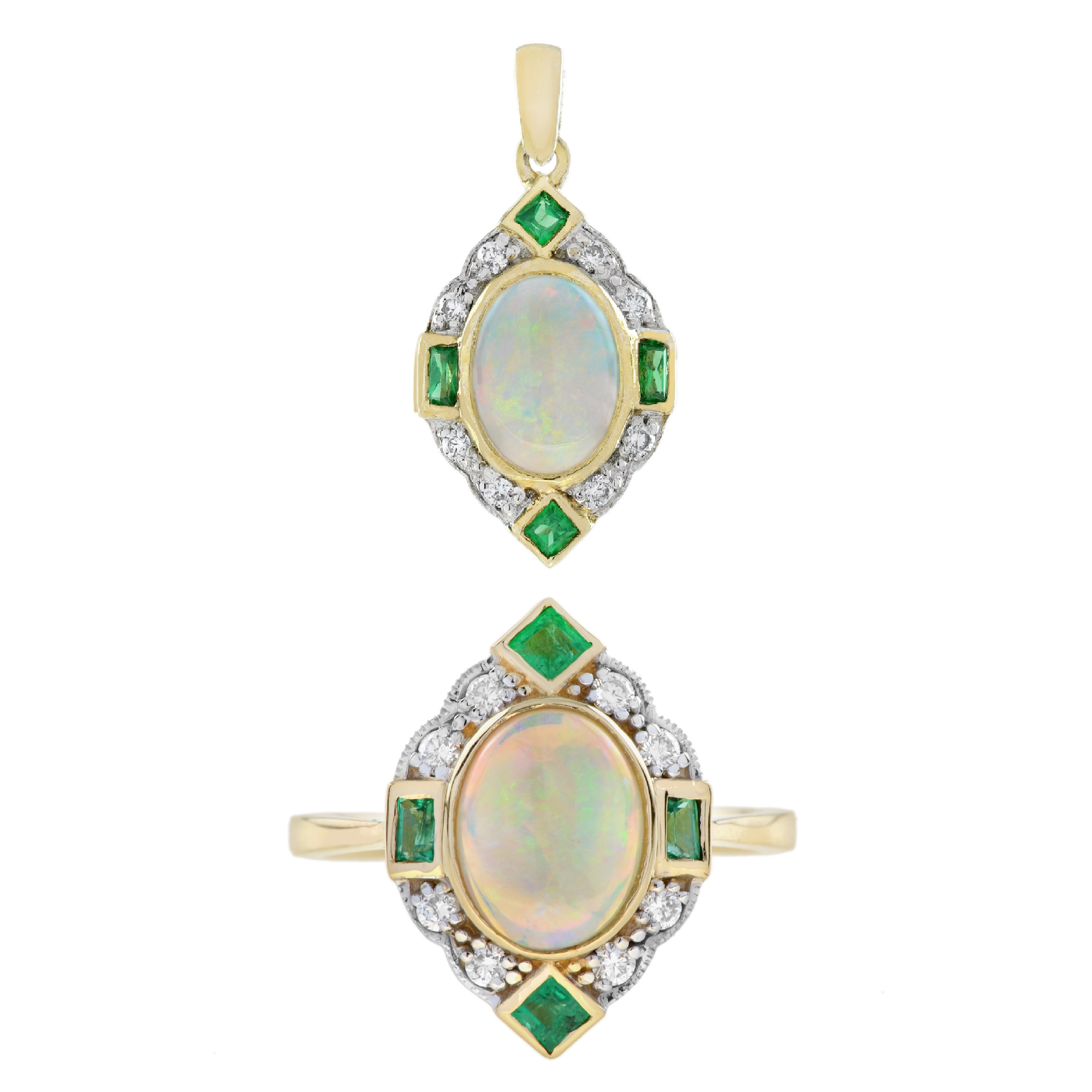 Opal Jewelry Set