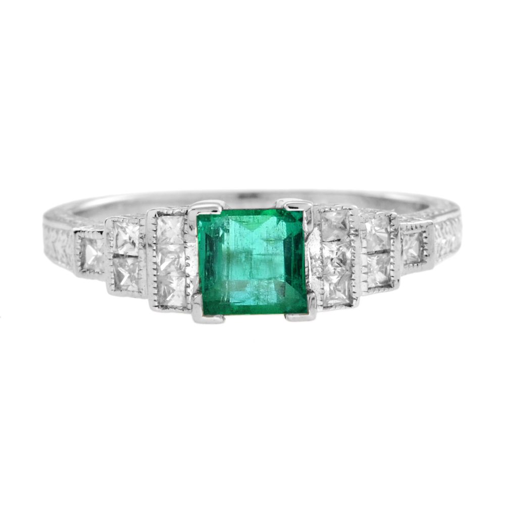 Emerald Engagement Ring