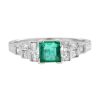 Square Cut Emerald Diamond Engagement Ring 1 Emerald Engagement Ring