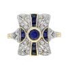 Sapphire Engagement Ring Art Deco | Lilly M. JEWELERS Sapphire Engagement Ring