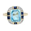 Blue Topaz Sapphire Halo Ring 2 Blue Topaz Halo Ring