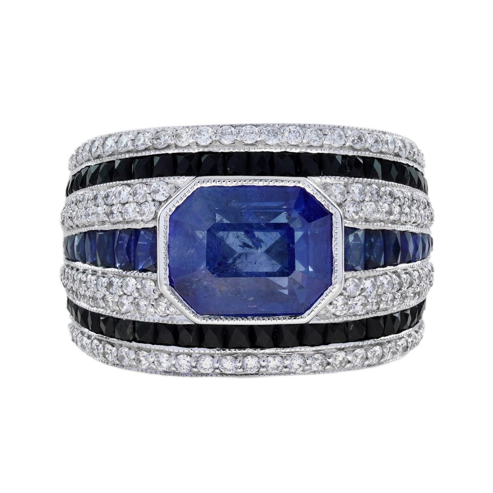Sapphire Wide Band Ring