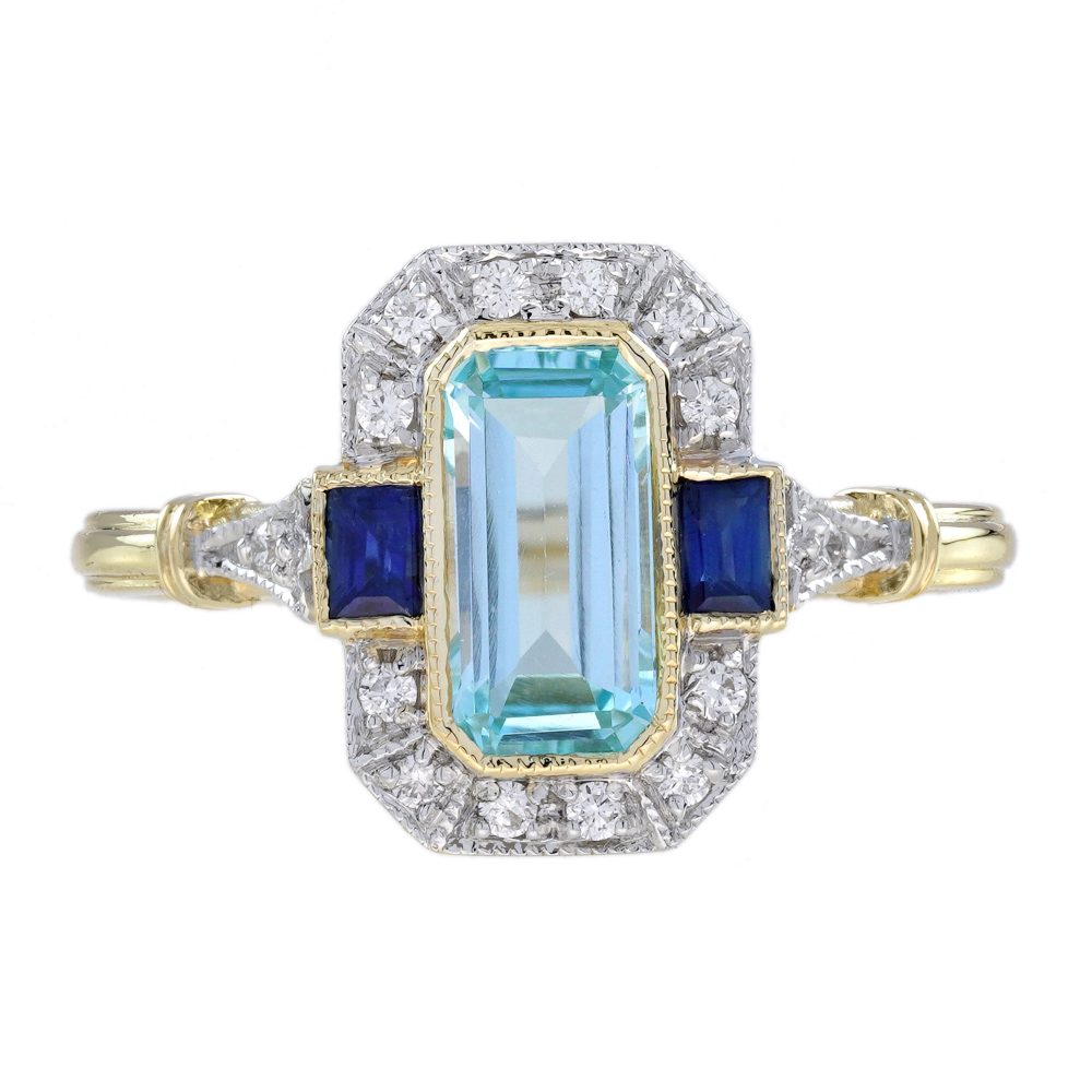 Blue Topaz Engagement Ring