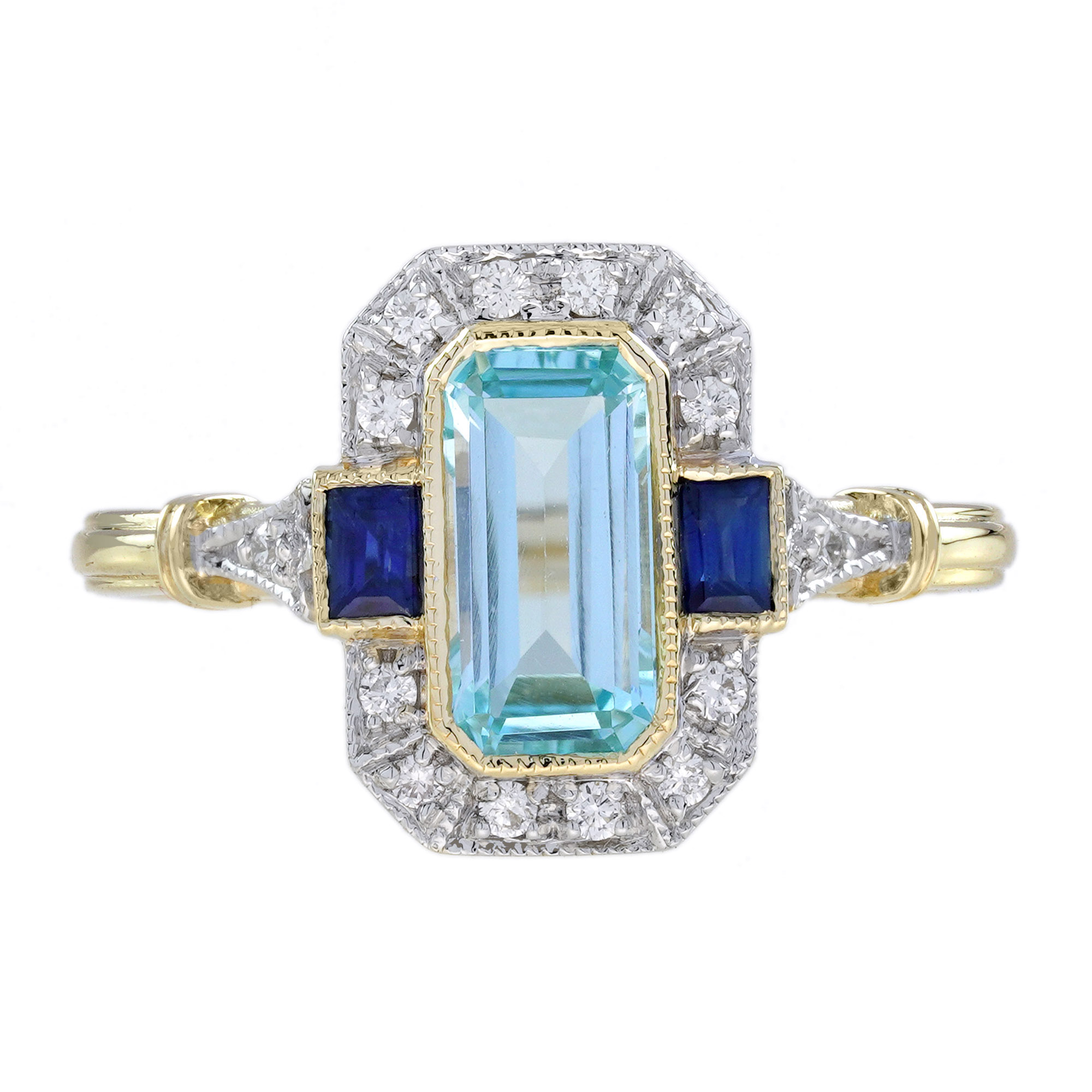 Blue Topaz Engagement Ring