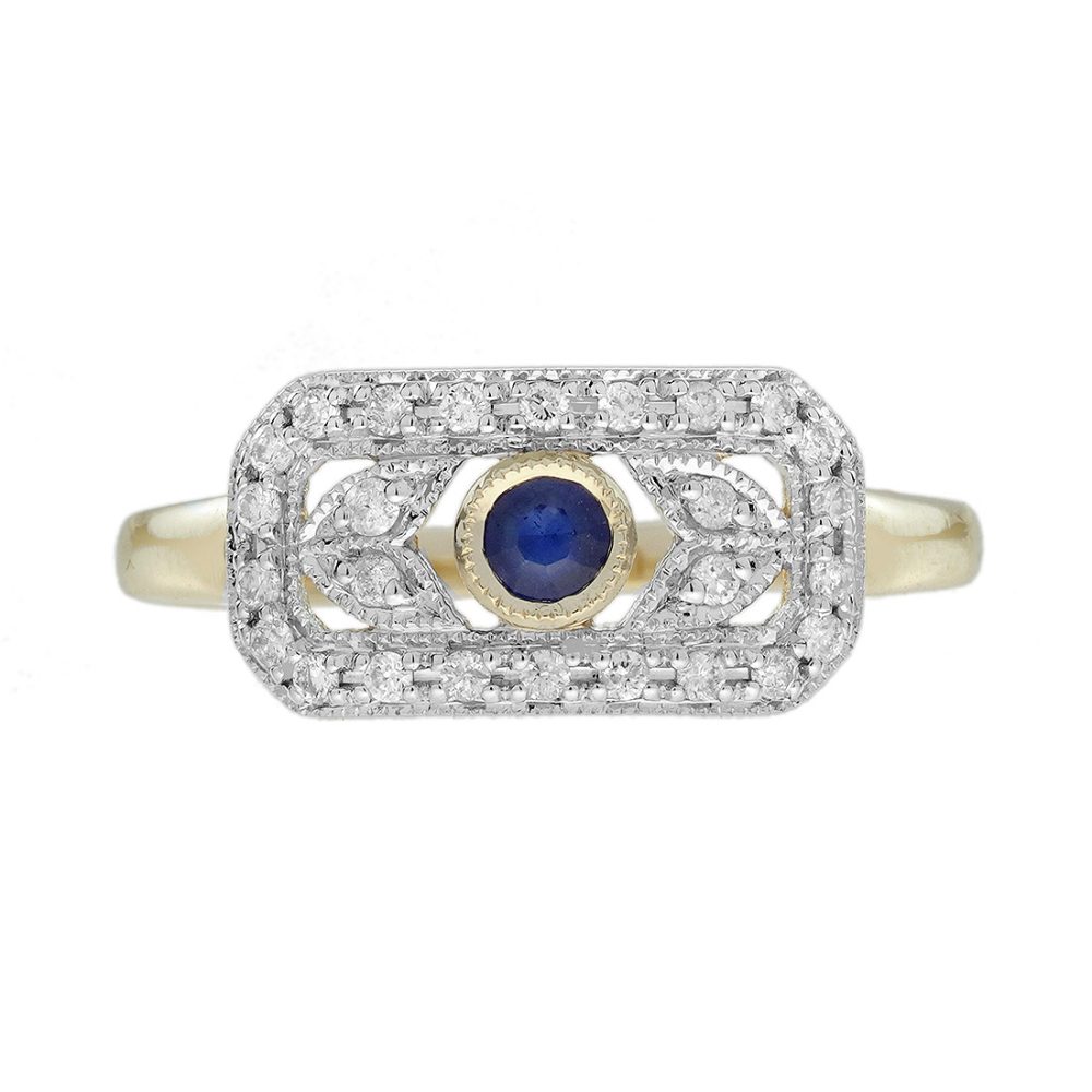 Sapphire Diamond Ring
