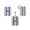 Sapphire Jewelry Set Art Deco Style 1 Sapphire Jewelry Set