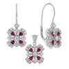 Diamond Ruby Openwork Jewelry Set 1 Diamond Openwork Jewelry Set