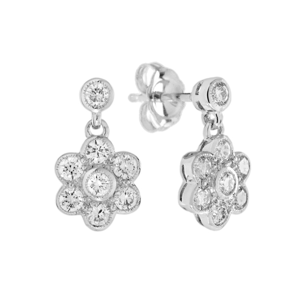 Diamond Cluster Earrings