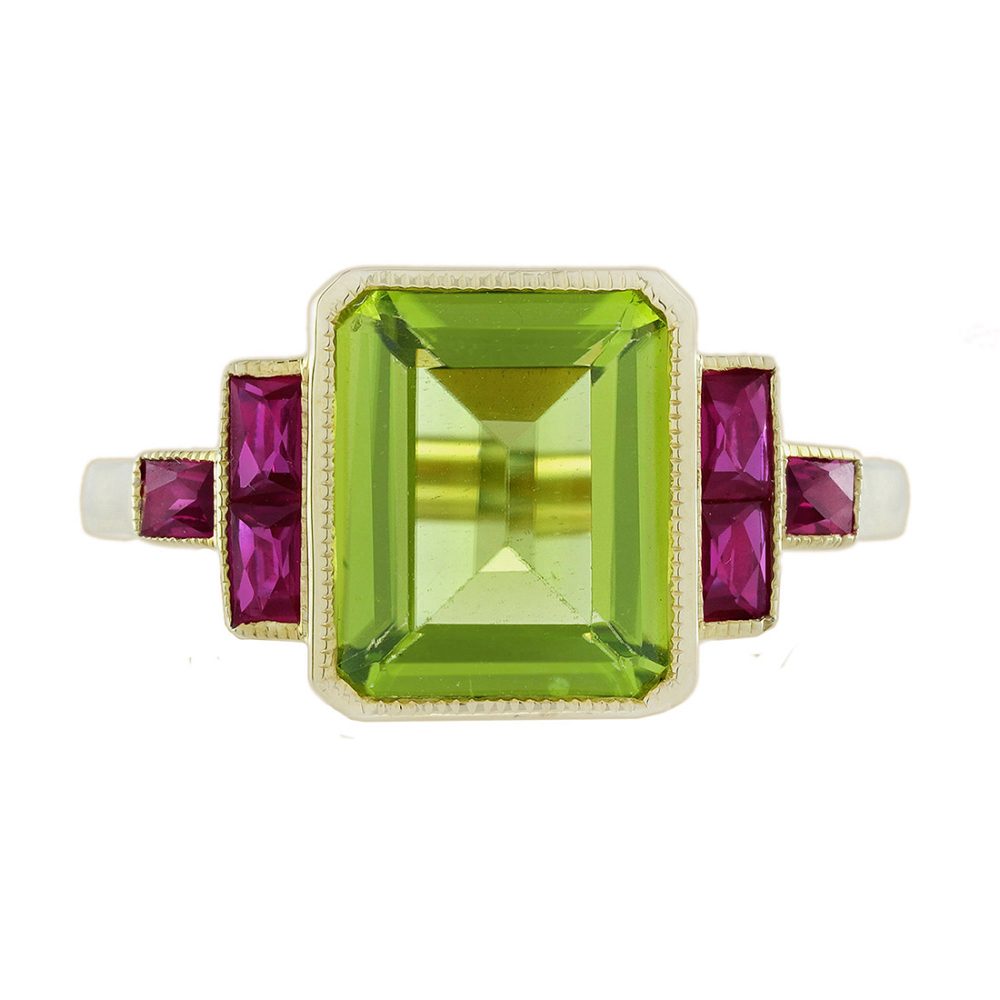 Peridot Art Deco Ring