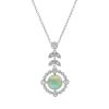 Opal Diamond Pendant Necklace | Lilly M. JEWELERS N2435 EO D WG 1 2