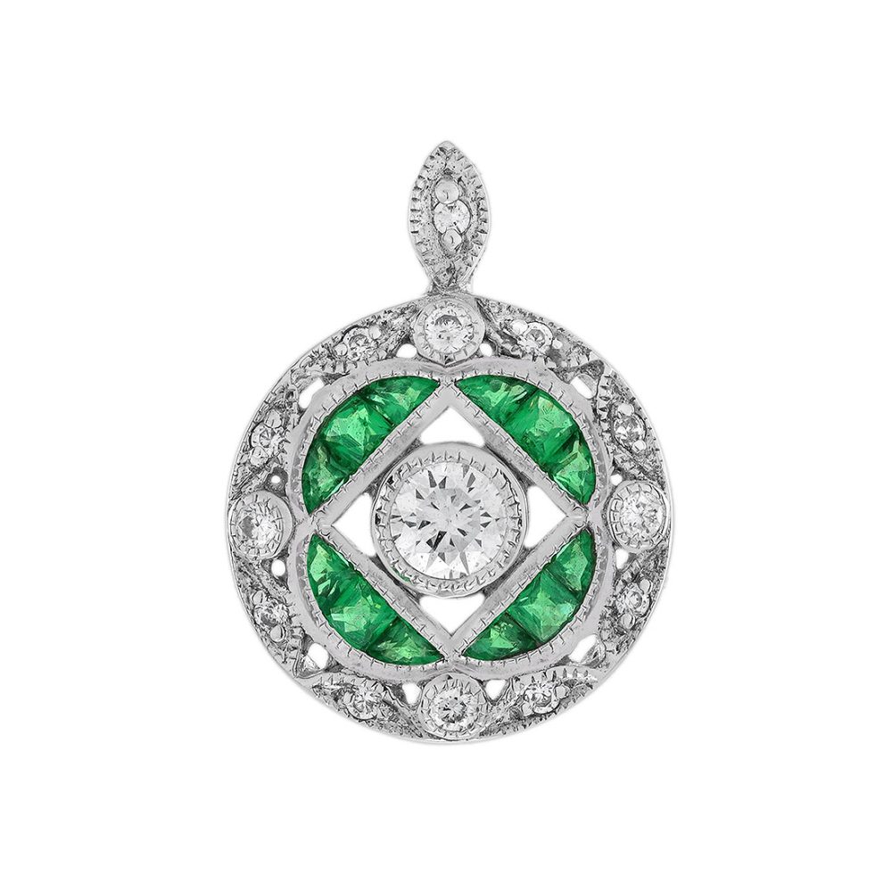 Emerald Diamond Pendant